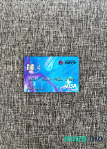France Groupe BPCE bank visa classic card wygląd fotograficzny skan PSD + zdjęcie